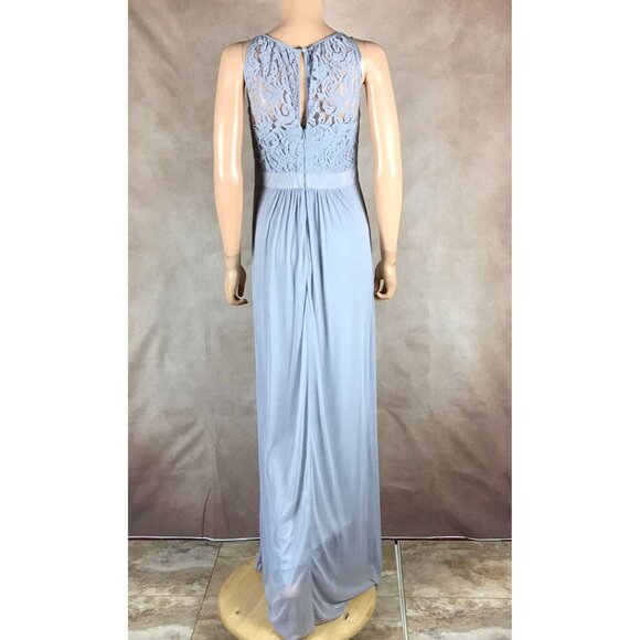 ADRIANNA PAPELL Lace & Chiffon Gray Gown NEW Size 6 - Picture 4 of 9